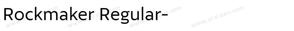 Rockmaker Regular字体转换